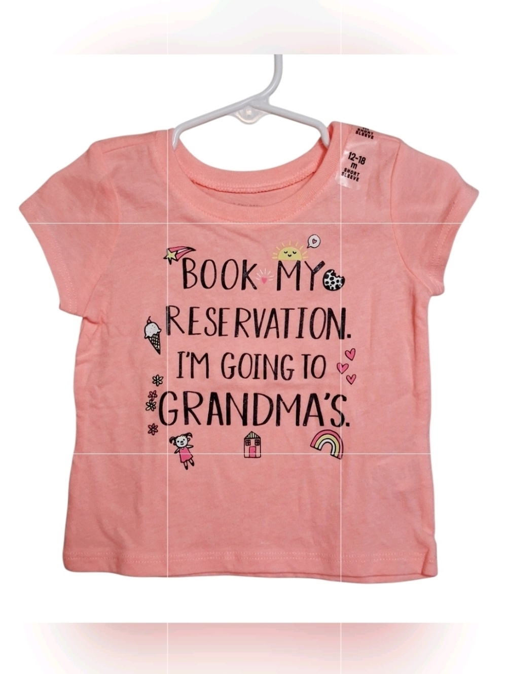 NWT Grandma’s House Graphic Top | Toddler Girl 12-18M | Pink Shirt